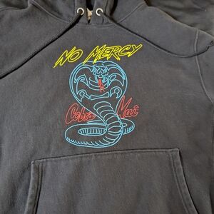 Champion Black Hoodie with Cobra Kai Design